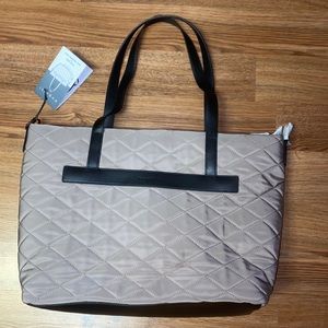 Bugatti Beige Quilted Tote Bag